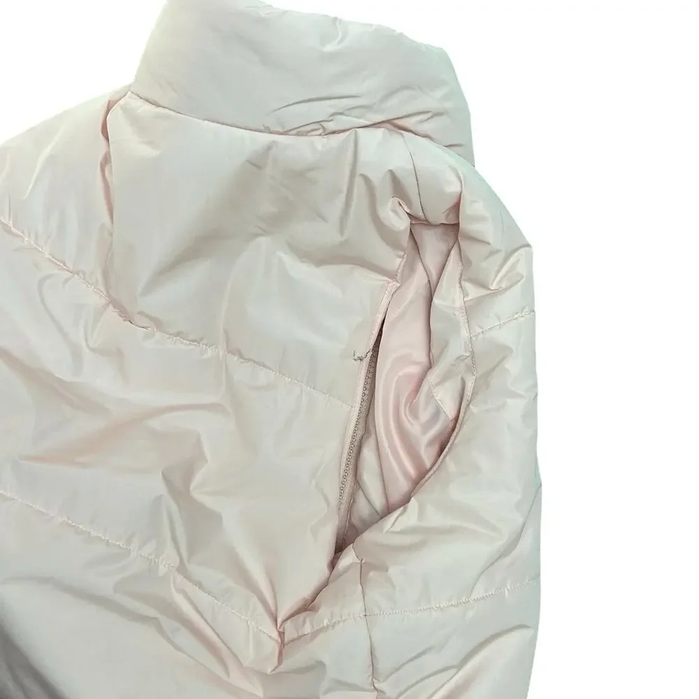 NWT Gianni Bini GB Girls Sz Xl Light Pink Quilted Puffer Vest Sleeveless Jacket